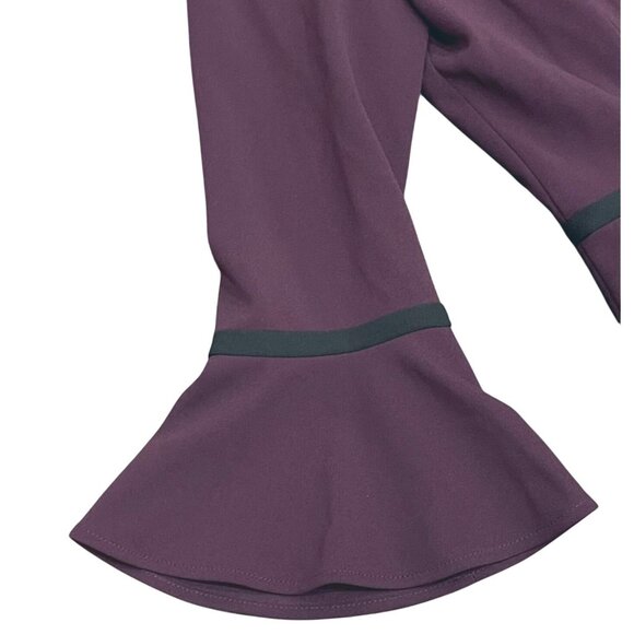 Calvin Klein Dark Purple Bell Sleeve Stretch Crepe Sheath Dress Size 12 Classic - Picture 4 of 8